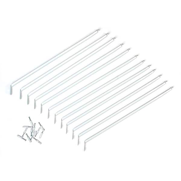 Fixed Mount White Steel 17.25 in. L Standard Support Bracket for 12-in. Deep Wire Shelving (12 Pack)
