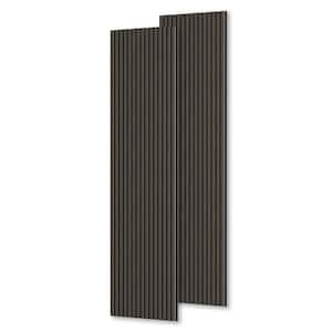 0.9 in. x 1.97 ft. x 7.87 ft. Brown Acoustic/Sound Absorb 3D Oak Overlapping Wood Slat Decorative Wall Paneling 2-Pack