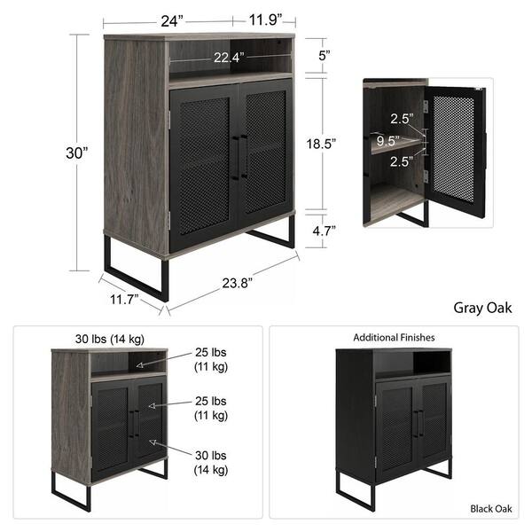 Ameriwood Salinas Rustic Oak Storage Cabinet