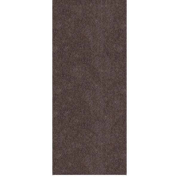 Emmy Non-Slip Rubberback 3 x 36 Indoor Custom Cut Extra Long Runner Rug, 2 ft. 6 in. x 36 ft., Brown