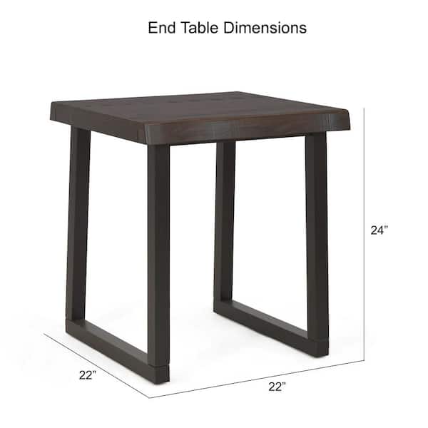 Steve Silver Jennings Cherry and Ebony Live Edge End Table JN200E