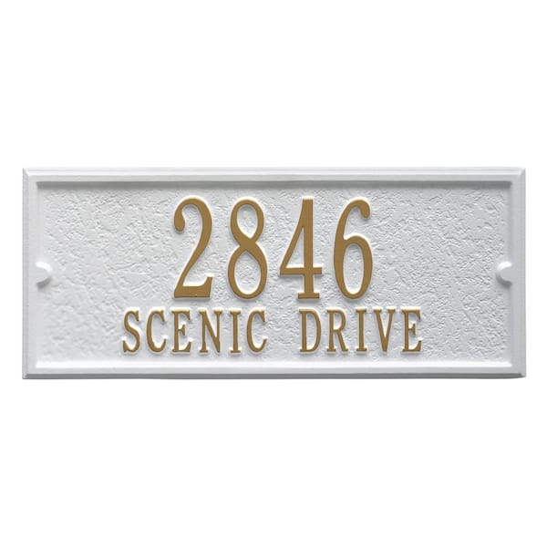 Whitehall Products Mailbox Side Panel in White/Gold