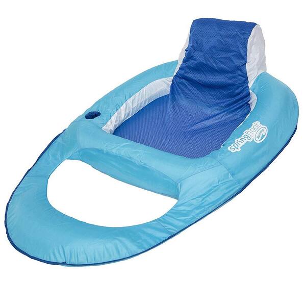 Blue 2 Pack SwimWays Swimming Pool Spring Float Water Recliner w/ Headrest 