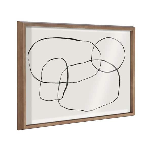 Kate and Laurel Sylvie 871 Modern Circles by Teju Reval of SnazzyHues Framed Art Print 24 in. x 18 in.