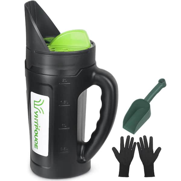 Handeld Held Spreader with Adjustable Opening for Ice Melt Salt Grass Seed and Lawn Fertilizer Application (1-Pack)