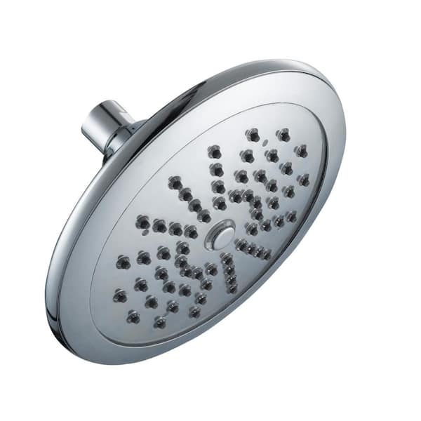 Glacier Bay Water Powered LED Lighted 1-Spray 7 in. Single Function Fixed Shower Head in Chrome