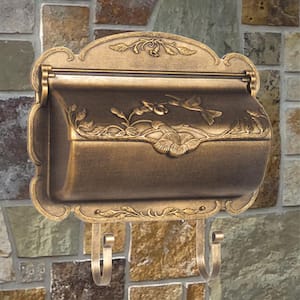 Hummingbird Bronze Wall Mount Horizontal Mailbox