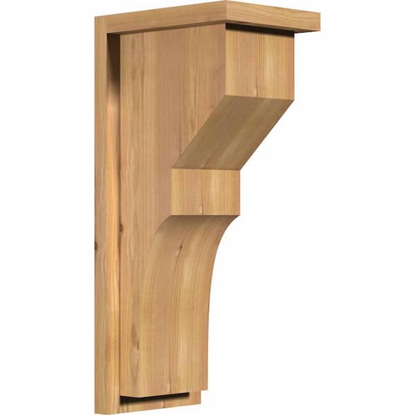 Ekena Millwork 7-1/2 in. x 10 in. x 22 in. Monterey Smooth Western Red Cedar Corbel with Backplate