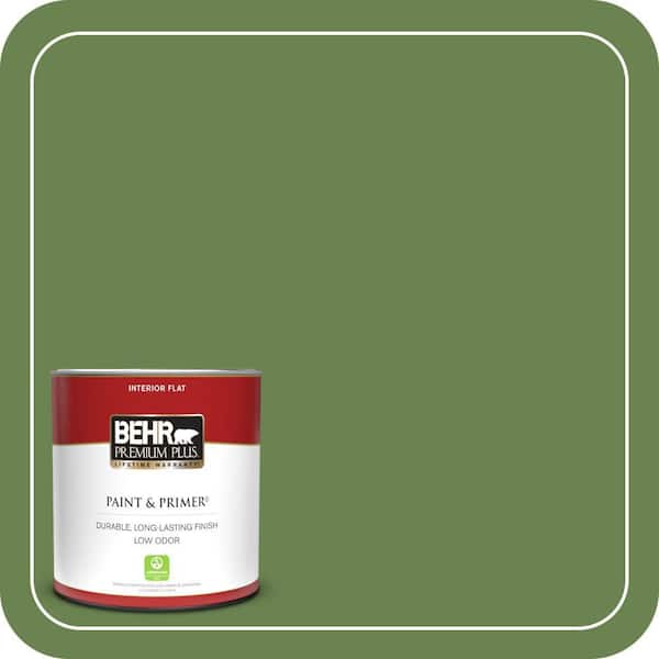 BEHR PREMIUM PLUS 1 qt. #430D-6 Happy Camper Flat Low Odor Interior Paint & Primer