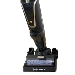Cordless Self Cleaning Wet/Dry Vacuum Sweep Mop Rechargeable for Hard floors and Carpets w/Voice prompt in Black