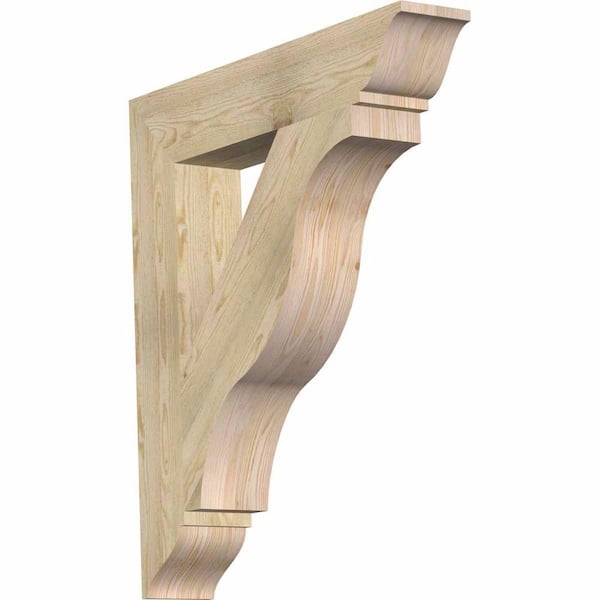 Ekena Millwork 6 in. x 38 in. x 34 in. Douglas Fir Funston Traditional Rough Sawn Bracket
