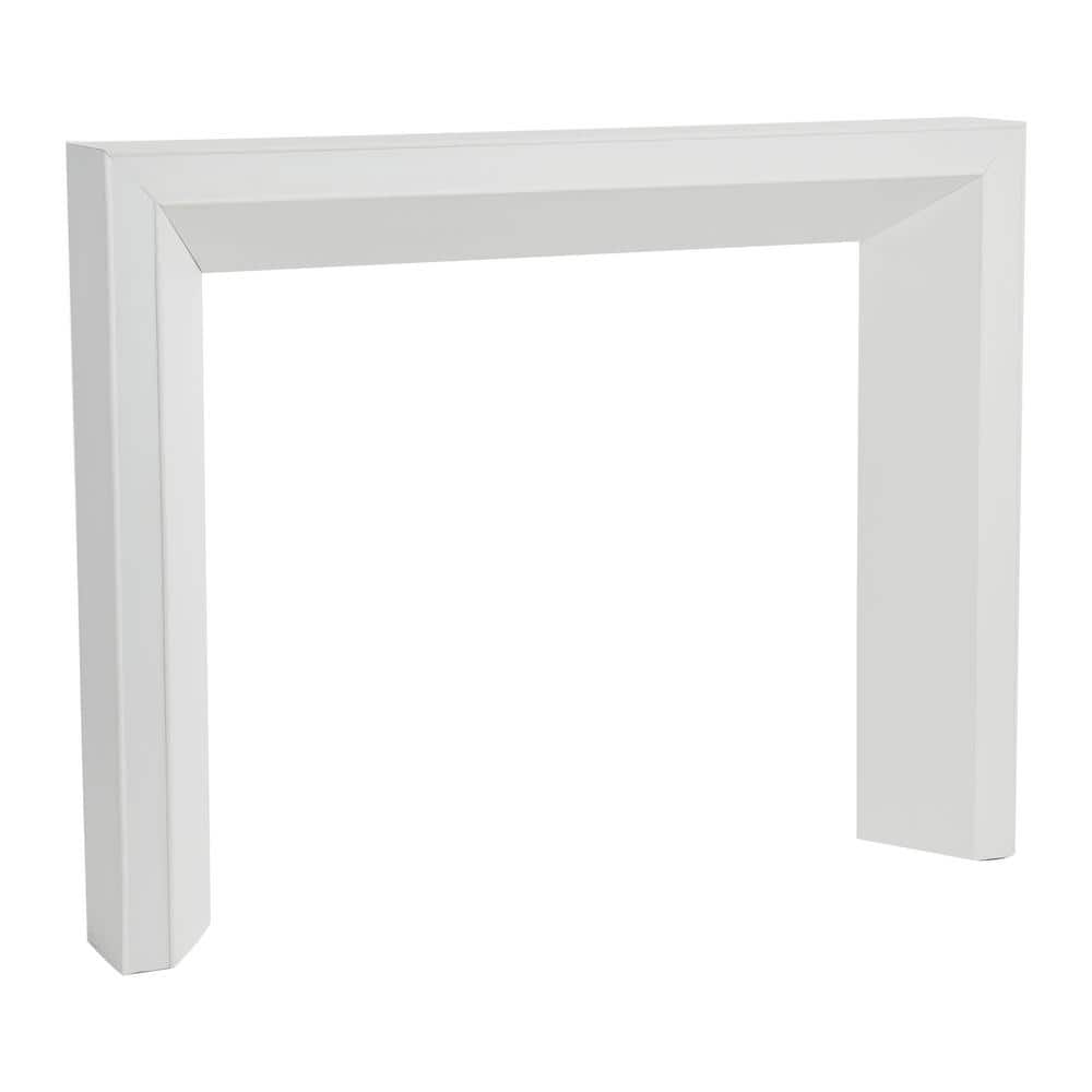 60 in. L x 48 in. H Modern Mantel, White