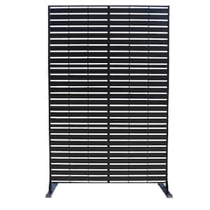 Metal Privacy Screen Decorative Outdoor Divider with Stand Panels Freestanding Screen Set for Deck Patio Balcony Garden