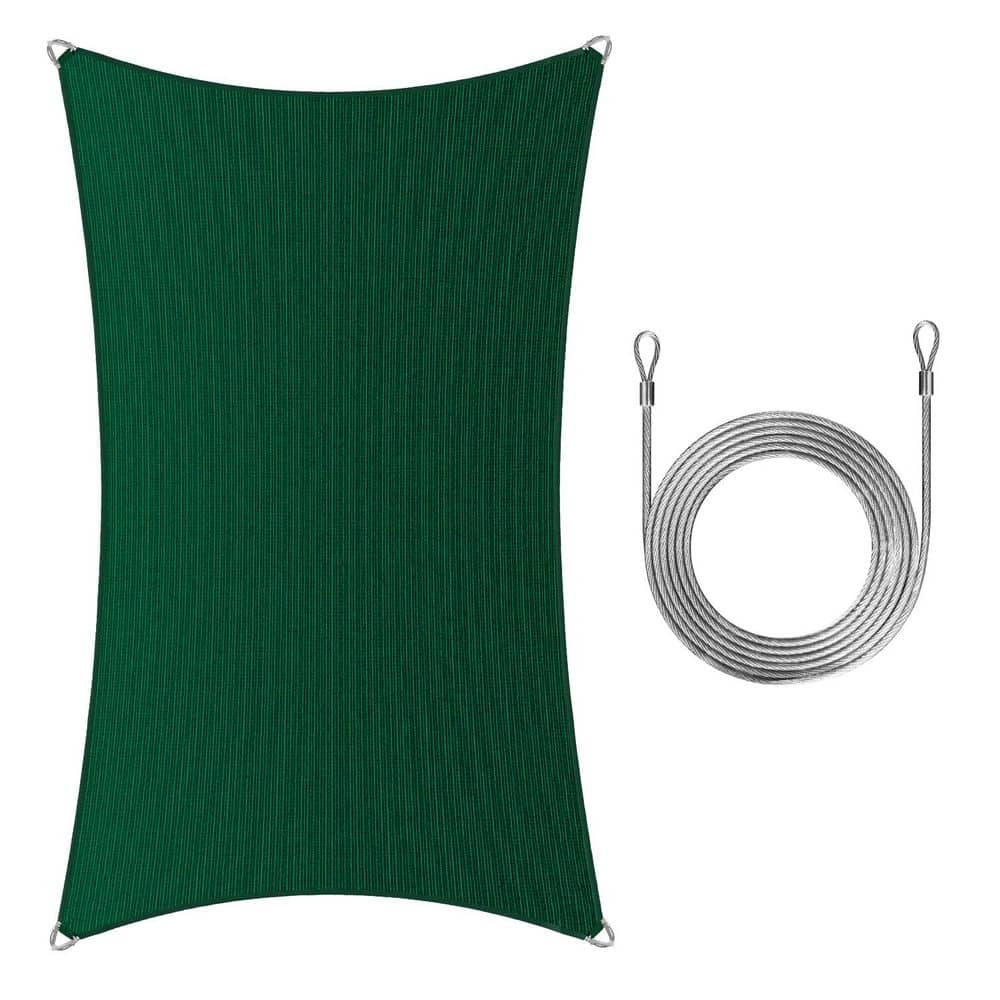 16 ft. x 22 ft. Rectangle Pro Ring Sun Shade Sail with Rope-Green price history on PriceWatchPro