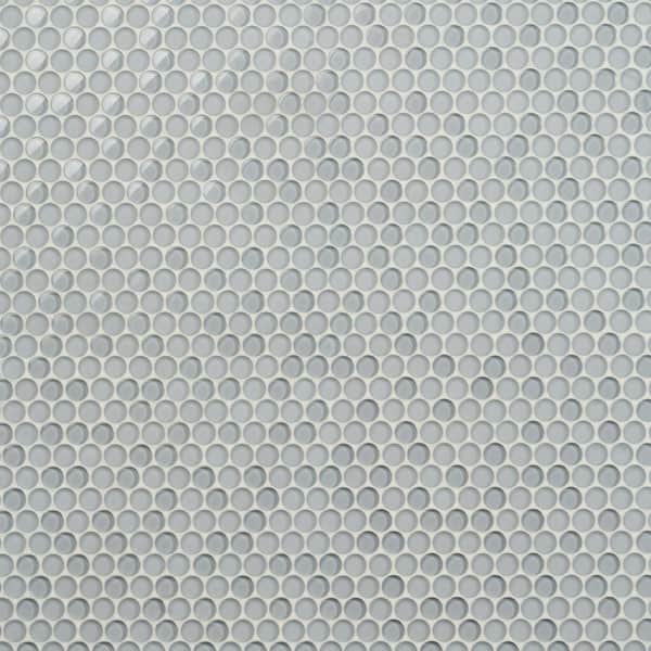 Ivy Hill Tile Contempo Gray Circles 11-1/2 in. x 12 in. 8 mm Polished and Frosted Glass Mosaic Tile (0.96 sq. ft. )