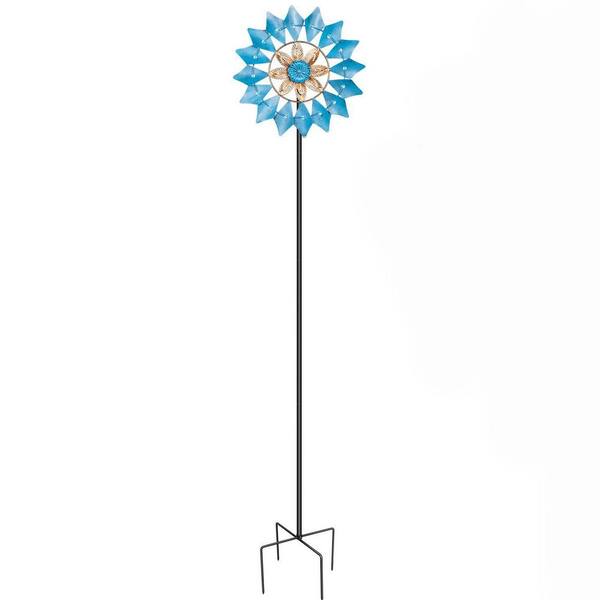 TIRAMISUBEST Outdoor Garden Iron Windmill Single-Layer Wind Spinner ...