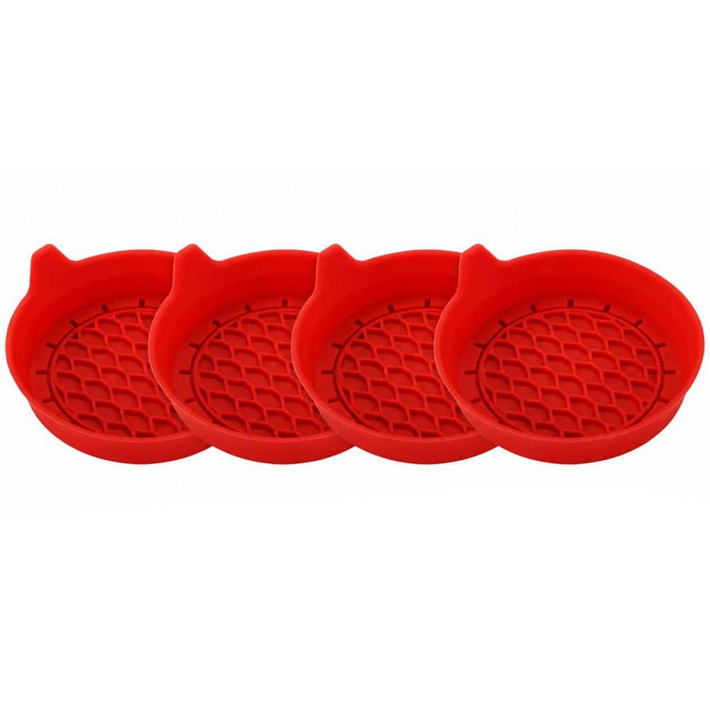 Red Car Cup Holder Coaster Silicone Insert Universal Non-Slip Protection Easy Clean Interior Accessory 4 Pack price history on PriceWatchPro