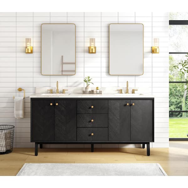 Avanity Adele 72 in. W x 21 in. D x 34 in. H Bath Vanity Cabinet ...