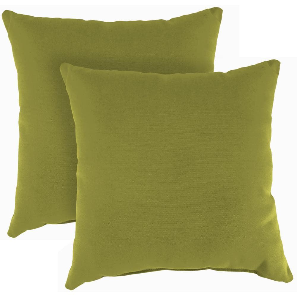16 in. L x 16 in. W x 4 in. T Outdoor Throw Pillow in Veranda Kiwi (2-Pack) price history on PriceWatchPro