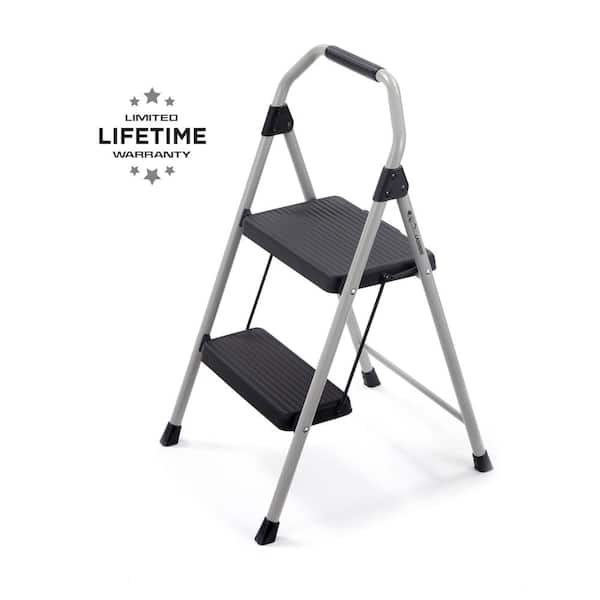 Gorilla Ladders 2-Step Compact Steel Step Stool with 225 lbs. Load Capacity Type II Duty Rating