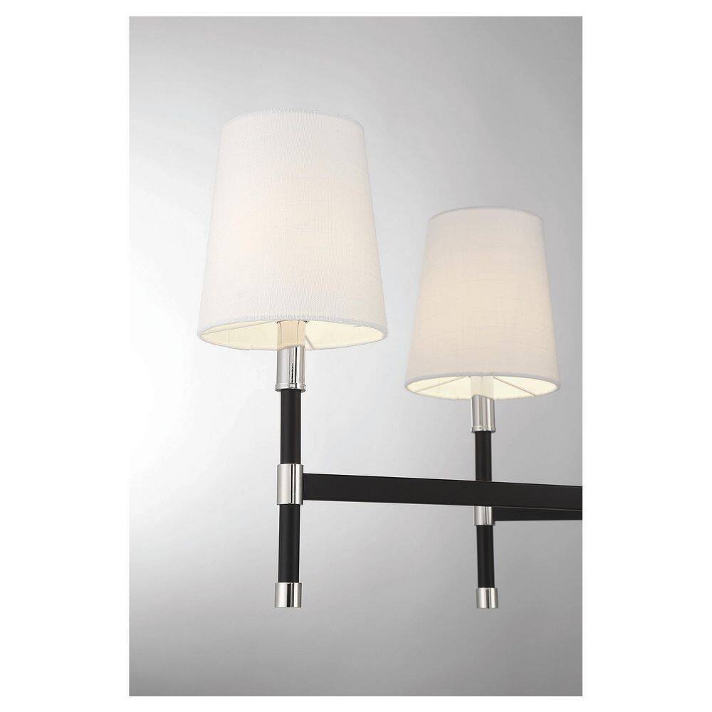 Brody 6-Light Matte Black and Nickel Chandelier