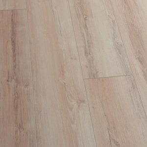 Take Home Sample - 9.13 in. W x 6 in. L Natural Burlap Floating Waterproof  Click Lock Luxury Vinyl Plank Flooring