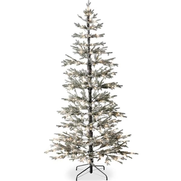 Best Choice Products 9 ft. Black Pre-Lit Flocked Sparse Artificial ...