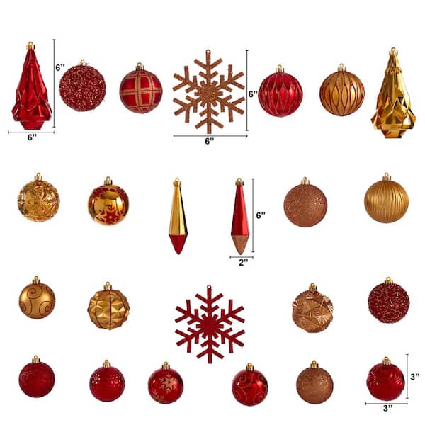 Red and White Tree Ball Ornaments Christmas Tree Home Decoration 6 Count Red and White Tree Ball Ornaments Christmas Tree Home Decoration 6 Count