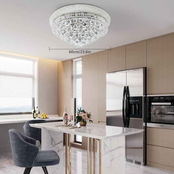 Modern Crystal Chandelier LED Crystal Ceiling Light Flush Mount good