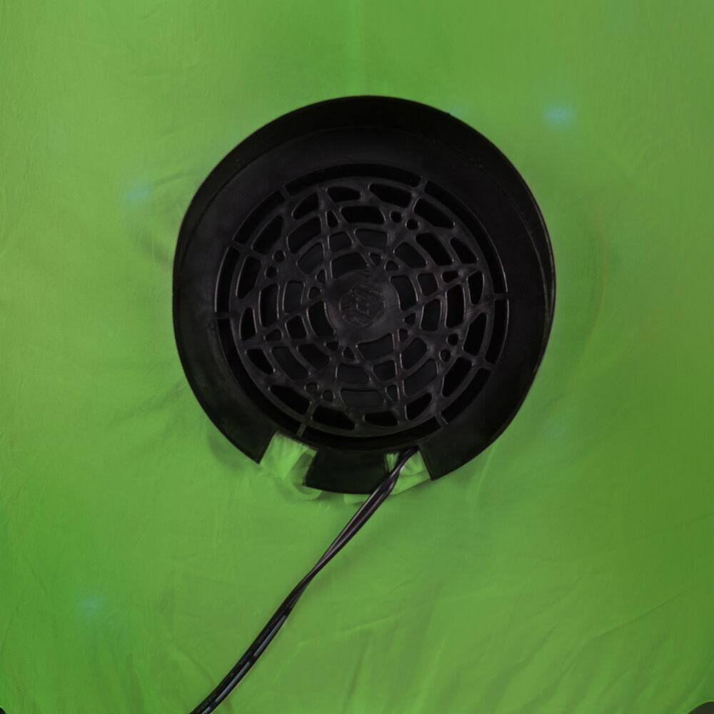 Giant 6.5-ft Green and Black Inflatable Spider with LED Lights