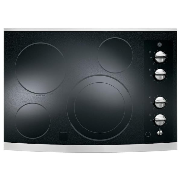 GE CleanDesign 30 in. Radiant Electric Smooth Surface Cooktop in Stainless Steel with 4 Elements