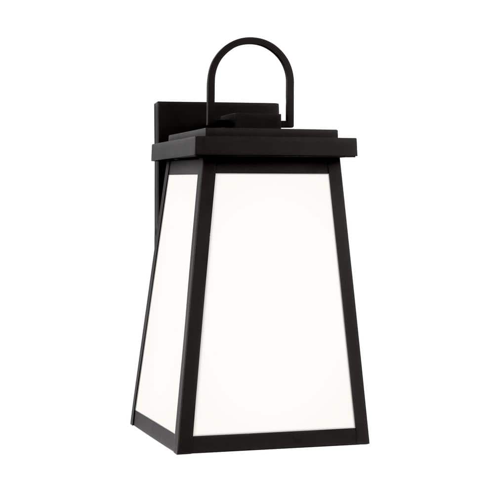 Founders 1-Light Black Bronze Outdoor Wall Lantern with Dimmable Energy Star