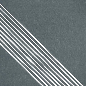 Tribe Petrol Blue Lines 8 in. x 8 in. Matte Ceramic Floor and Wall Tile (12.7 sq. ft. / Case)