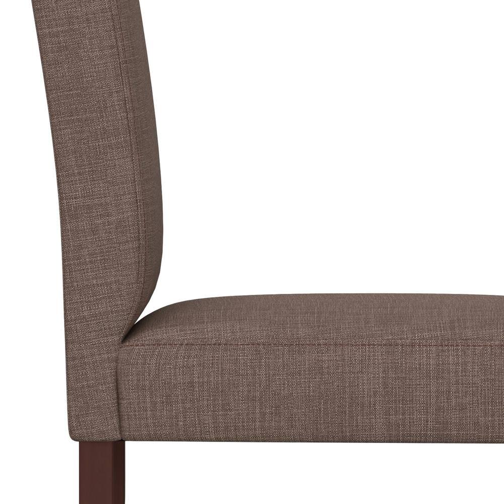 Elegant Light Mocha Faux Leather Parsons Side Chair