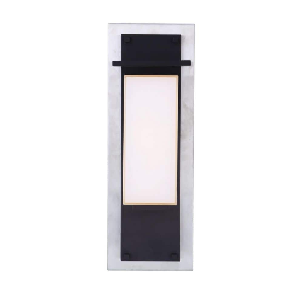 24" Stainless Steel and Midnight LED Wall Lantern Sconce