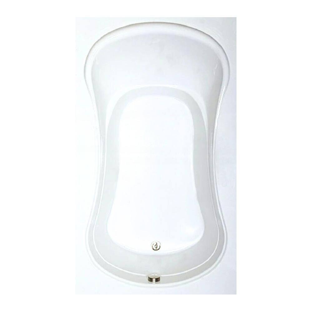 72 in. x 42 in. Acrylic Rectangular Drop-in Soaking Bathtub with Reversible Drain in Biscuit price history on PriceWatchPro