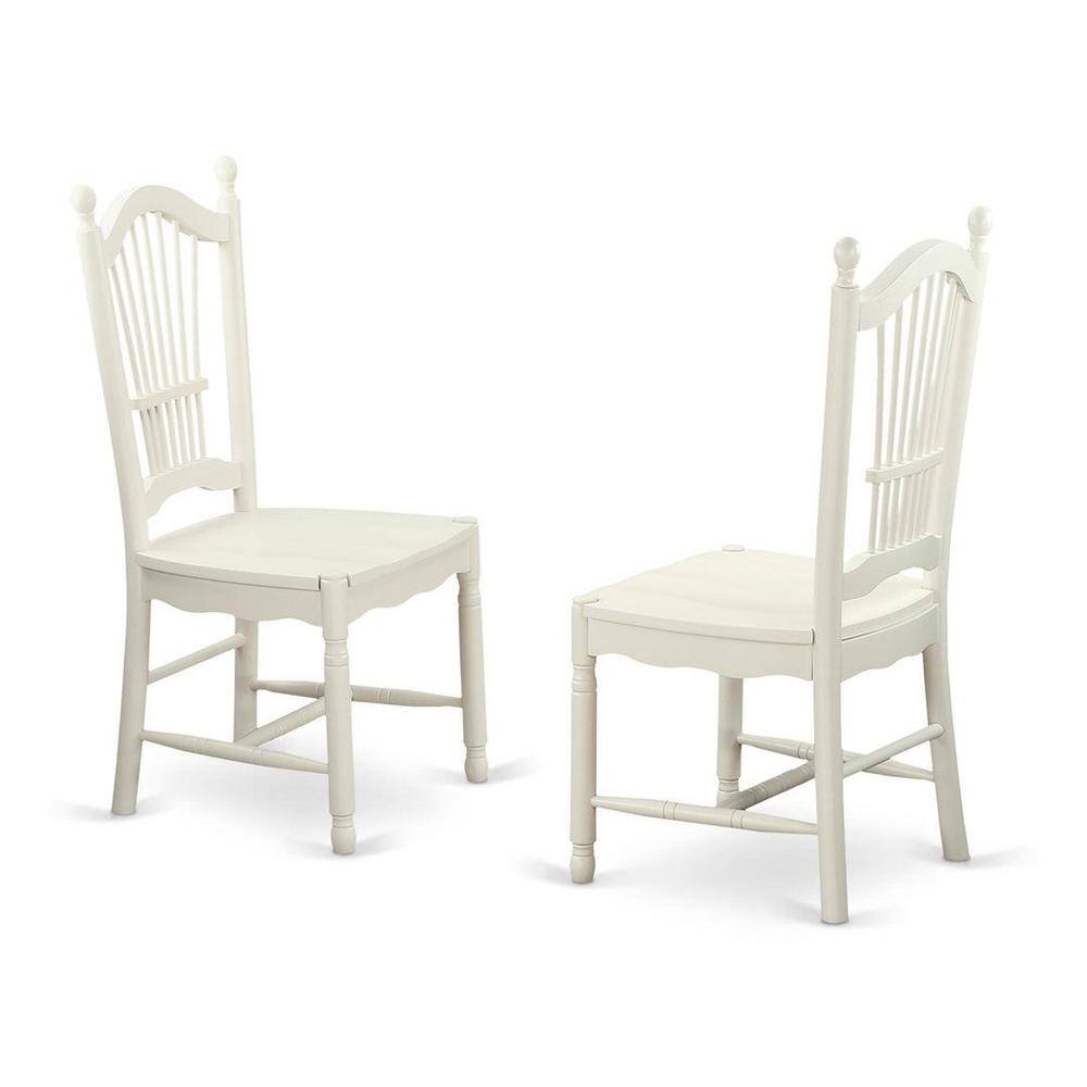 Linen White Expandable Wooden Dining Set with 4 Chairs