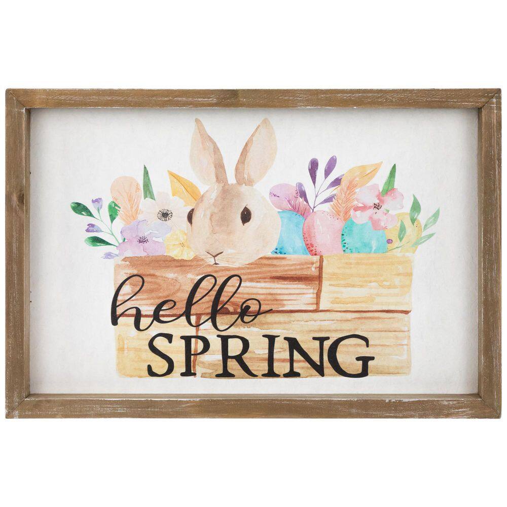 "Hello Spring Easter Bunny Wall Sign-11.75""" price history on PriceWatchPro