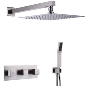 Gunther Pressure Balance Shower System with Slide Bar and Hand Shower - Polished Nickel | Brass | Signature Hardware 478469