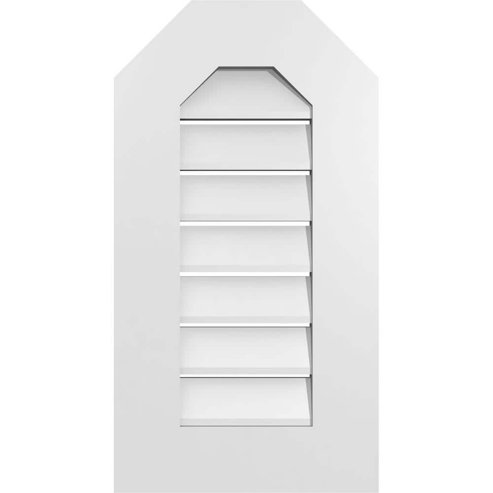 14 in. x 26 in. Octagonal Top Surface Mount PVC Gable Vent: Functional with Standard Frame price history on PriceWatchPro