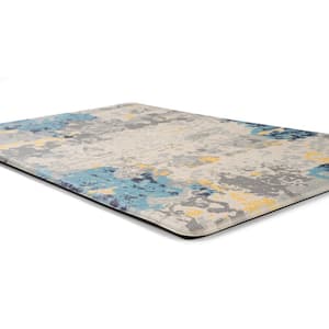Cream Transitional Abstract 18 in. x 47 in. Anti Fatigue Standing Mat