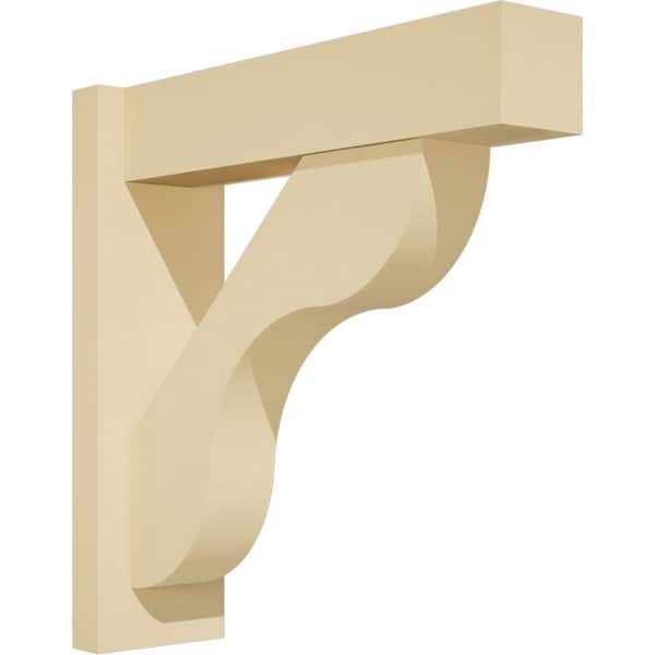 Ekena Millwork Carmel 5 in. W x 18 in. H x 18 in. D Signature Urethane Polyurethane Outlooker with Block Ends