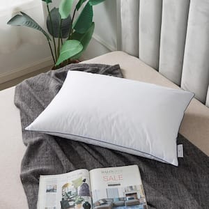 Medium Firm White European Down and Nano Feather Jumbo Pillow