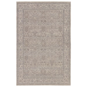 Decadance Gray 3 ft. x 8 ft. Floral Area Rug