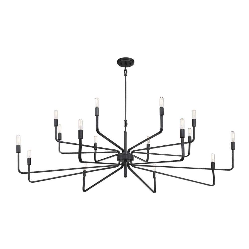 Salem 16-Light Forged Iron Double Tier Chandelier