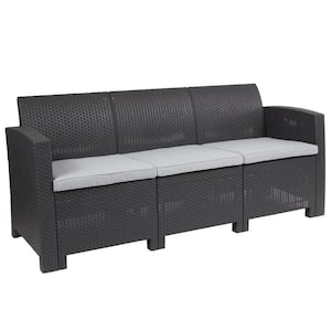 Grey Wood Outdoor Couch