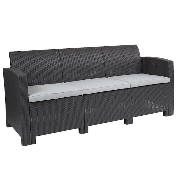 Carnegy Avenue Grey Wood Outdoor Couch