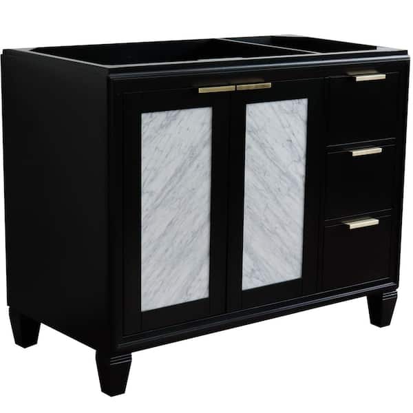 Bellaterra Home 42 in. W x 21.5 in. D Single Bath Vanity Cabinet Only in Black