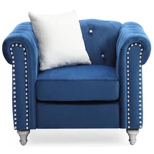 Raisa Navy Blue Accent Arm Chair