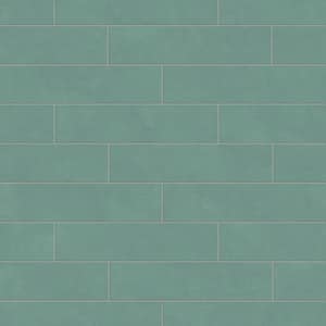 Urban Jade 3 in. x 12 in. Solid Concrete Look Porcelain Floor and Wall Tile (3.39 sq. ft./Case)